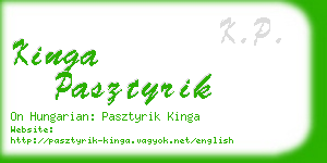 kinga pasztyrik business card